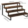 Étagère présentoir trois niveaux bois rustique marron… – vue 6