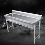 Éviers de Cuisine à Vaisselle sur Pied en Acier Inoxydable, pour la Cantine Sв, Lavage Extérieur, Commercial, Grand Réservoir Unique L