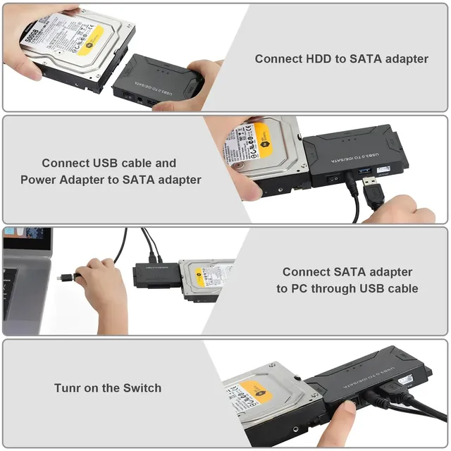 Adaptateur de disque dur USB 3.0 vers SATA IDE – vue 5
