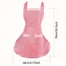 Tablier bavette femme vintage rose poudré trapèze mi… – vue 2