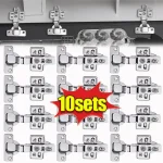 Charnière Non hydraulique en acier inoxydable avec vis, pour meubles d&rsquo;armoire, portes cachées, attaches de garde-robe de cuisine, quincaillerie pour la maison