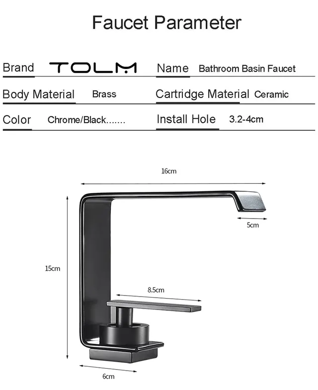Mitigeur lavabo monocommande chromé contemporain… – vue 7