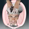 Bassin shampoing gonflable portable rose pâle… – vue 5