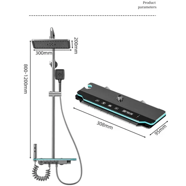 Ensemble de douche de luxe canonique avec affichage… – vue 6