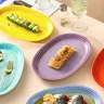 Assiettes de service ovales en porcelaine – vue 3