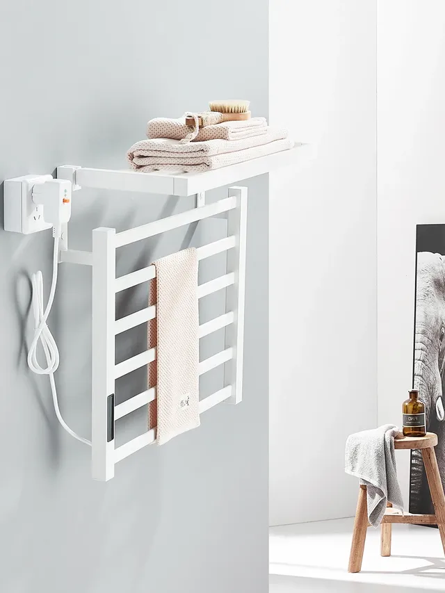 Sèche serviette chauffant électrique mural thermolaqué… – vue 4