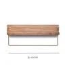 Porteserviettes noyer métal inox acier mural étagère… – vue 6