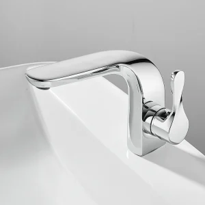 Robinet de lavabo de salle de bains, Installation de pont, robinet de mélange de lavabo chaud et froid, couleur noir or chromé, robinet d&rsquo;évier