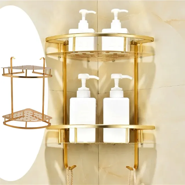 Étagère murale dorée pour salle de bain – vue 5
