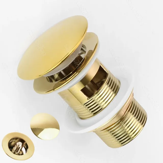 Évier de lavabo multicolore rond Pop-Up