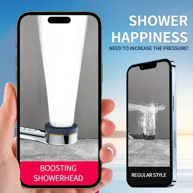 Pommeau de douche suralimenté filtré à quatre vitesses – vue 4