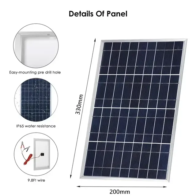 Kit de panneaux solaires 300W 12V – vue 5