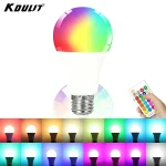 Ampoule LED intelligente à intensité variable, lumière multicolore rvb 16 couleurs avec télécommande pour l&rsquo;éclairage domestique, atmosphère de chambre Compatible 220V/110V