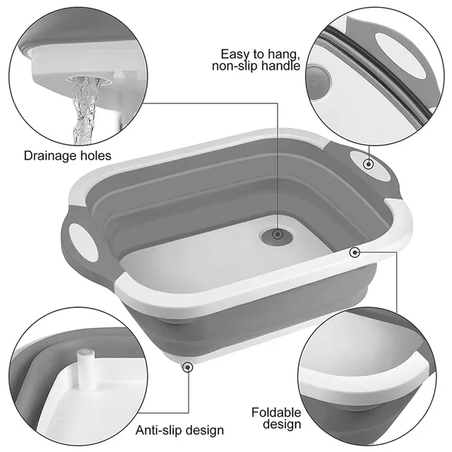 Bassin de lavage pliant domestique – vue 3
