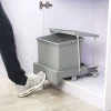 Poubelle de cuisine domestique extractible, poubelle d&rsquo;évier, fond d&rsquo;armoire, poubelle de grande capacité, bacs à litière, élimination des déchets alimentaires