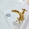 POIQIHY robinet de Bidet doré double poignées eau salle… – vue 3
