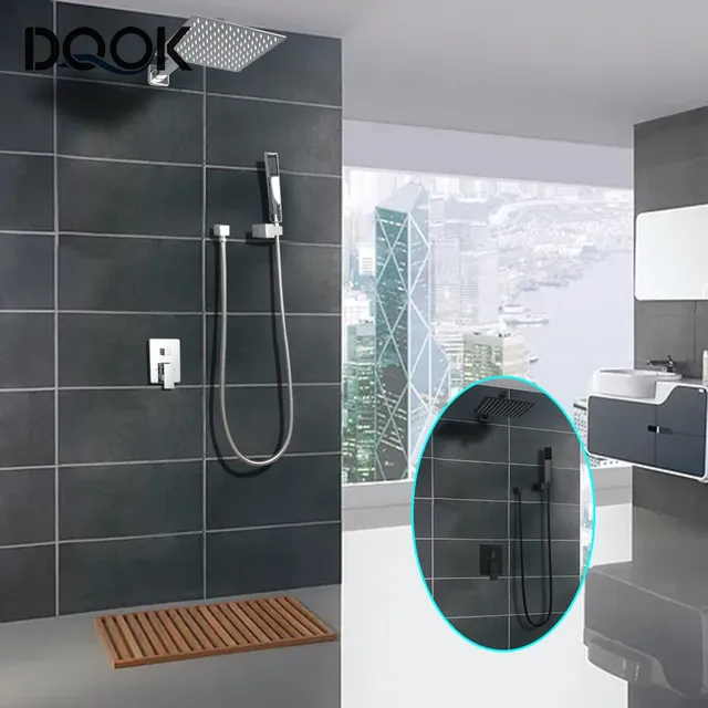 Système de douche dissimulé noir – vue 2