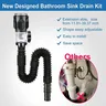 Siphon évier flexible accordéon ABS PVC noir mat chambre… – vue 3