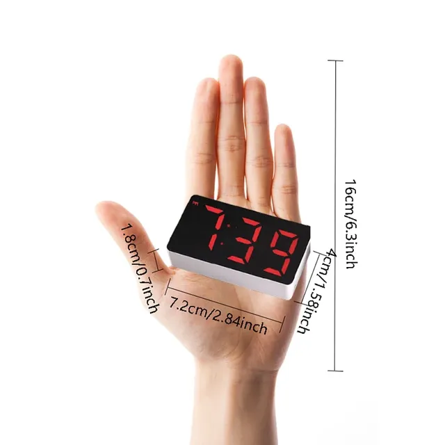 LED miroir numérique alarme 12/24 heures affichage… – vue 6