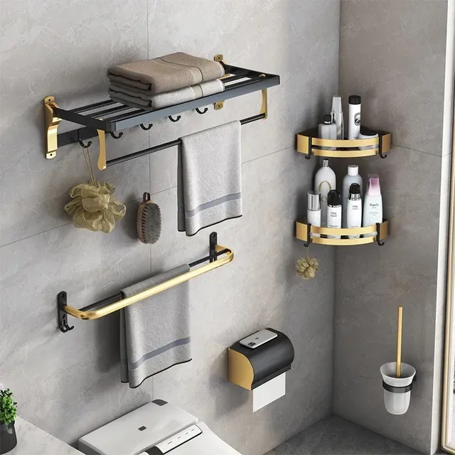 Ensemble mural accessoires salle bain aluminium épaissi… – vue 5