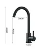 Robinet de cuisine mat en acier inoxydable – vue 5