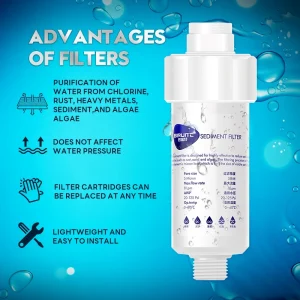 Filtre à eau purificateur douche Machine à laver filtre pomme de douche filtre, adoucisseur d&rsquo;eau, doux et améliore l&rsquo;élimination des cheveux/duau du chlore