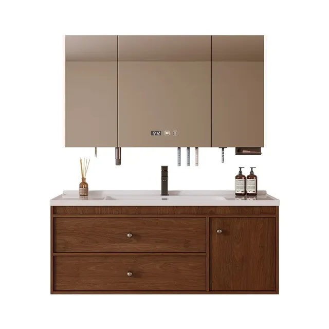 Évier européen salle De Bain armoire Led lavage miroir… – vue 6