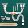 Ensemble de tuyaux de vidange d'évier en acier inoxydable – vue 4