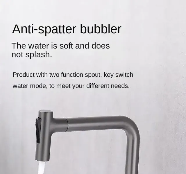 Robinet de lavabo extractible à poignée unique – vue 6