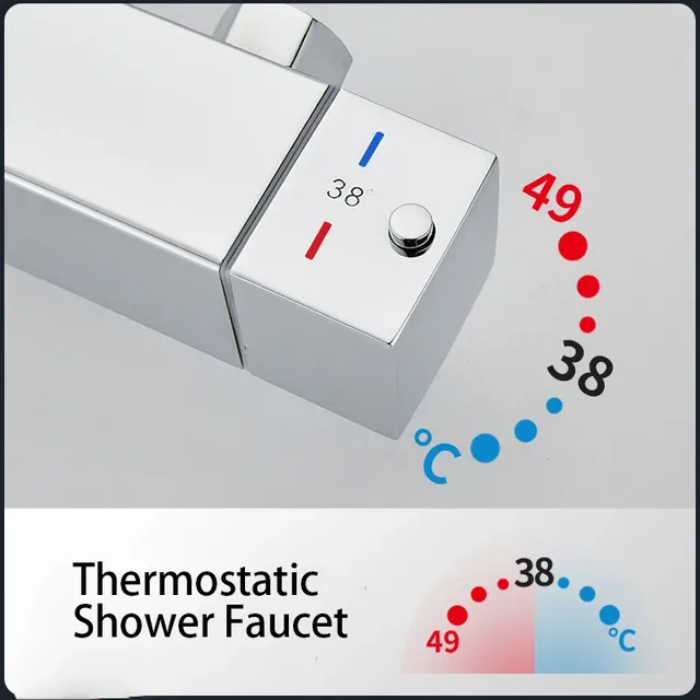 Mitigeur thermostatique mural baignoire douche acier… – vue 4