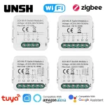 Tuya – interrupteur d&rsquo;éclairage intelligent WiFi Zigbee, 1, 2, 3, 4, sans fil neutre, Mini disjoncteur intelligent, prise en charge de la vie intelligente, Alexa Google Home Alice