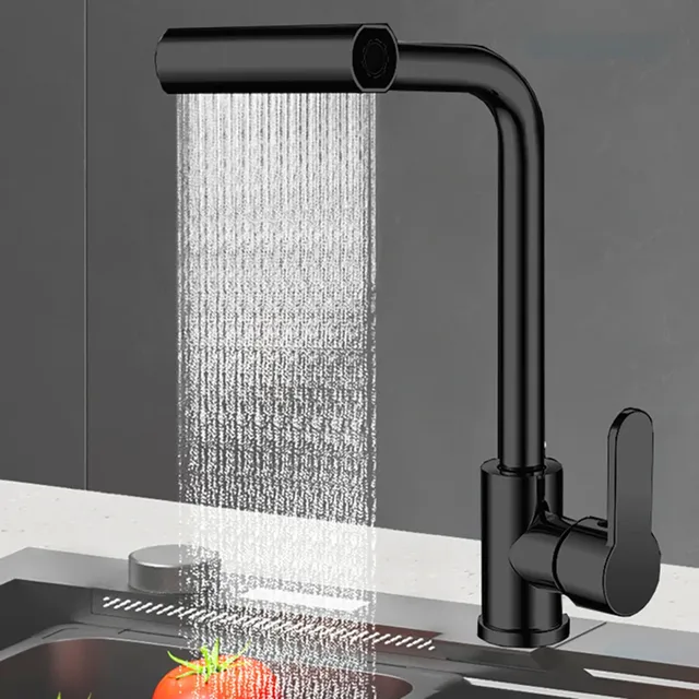 Robinet de cuisine cascade 4 modes universel 360 °… – vue 3
