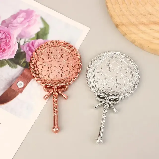 Miroir de maquillage à main rond miroir cosmétique… – vue 6