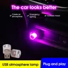 USB prise lumière voiture RGB Mini coloré…