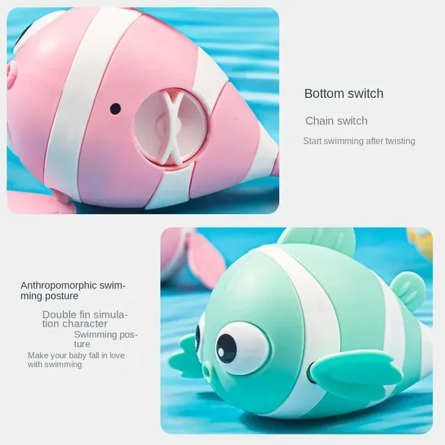 Jouets de bain mignon Clown de natation poisson jouet de… – vue 4