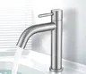 Robinet lavabo acier inoxydable. Eau froide simple – vue 4