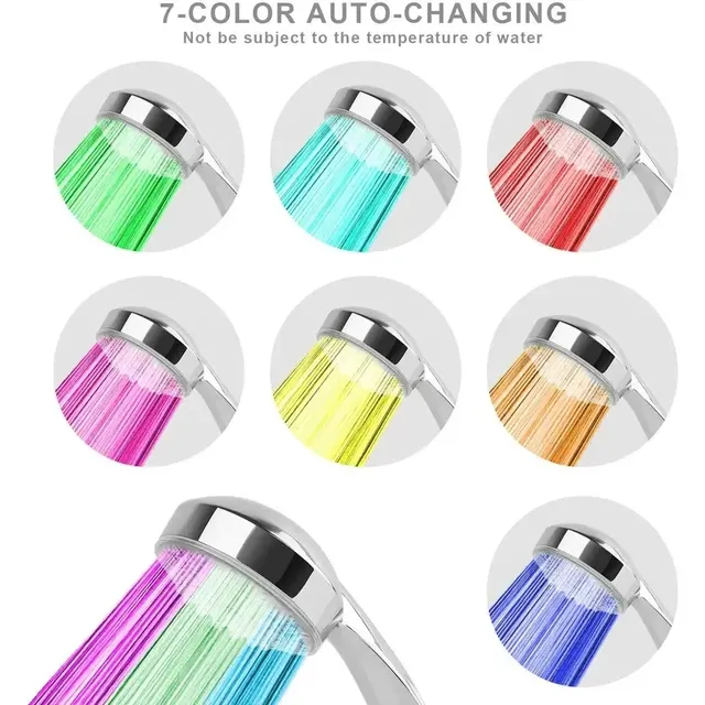Pommeau de douche LED à 7 couleurs changeantes – vue 6