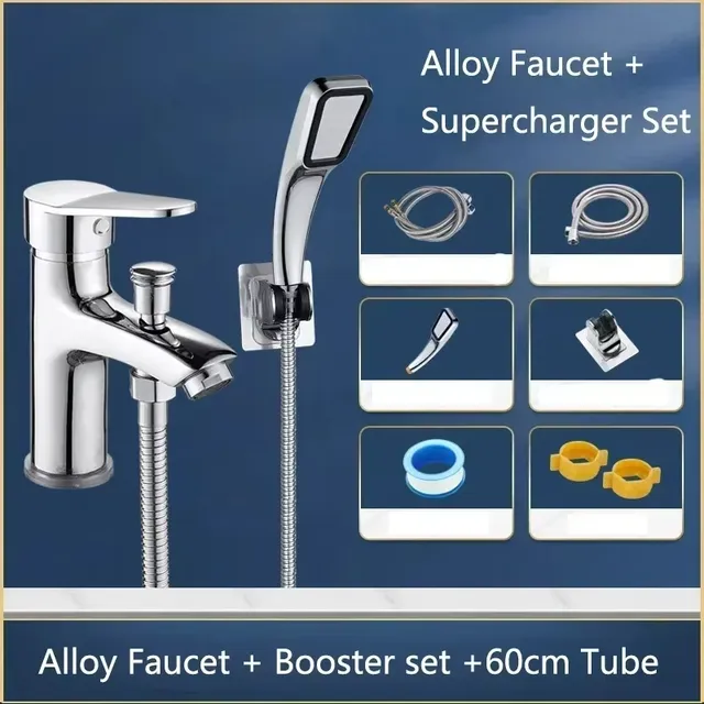 Robinet lavabo douche monotrou pont monté laiton poignée… – vue 5
