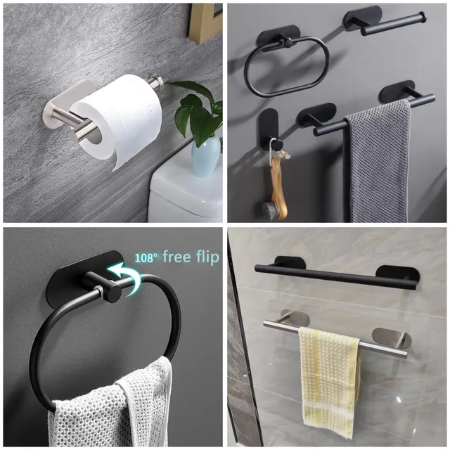 Accessoires de matériel de salle de bain adhésifs… – vue 5