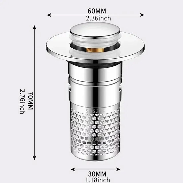 Bouchon de fuite ABS pour lavabo de cuisine – vue 6