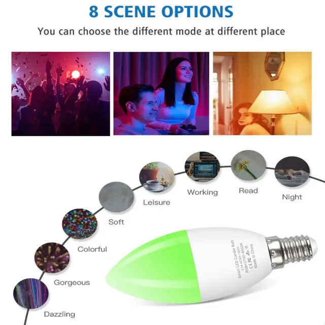 Ampoule de lampe LED intelligente E14 Ewelink – vue 3