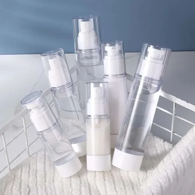 Bouteille à pompe transparente pour crème cosmétique… – vue 2