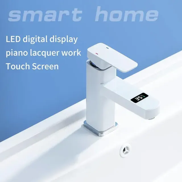 Robinet de lavabo numérique intelligent en laiton – vue 3