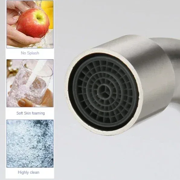 Robinet de cuisine mural en acier inoxydable – vue 7
