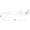 Robinet mural lavabo froid laiton brossé noir mat chrome… – vue 7