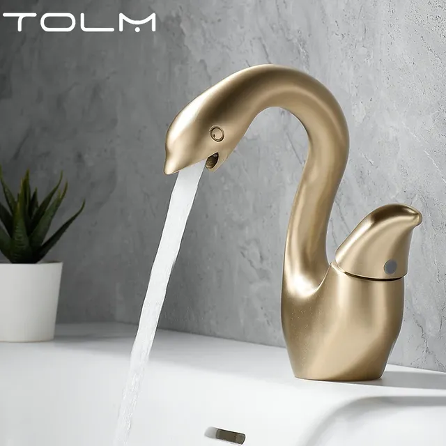 Mitigeur lavabo monocommande bec cascade forme cygne… – vue 3