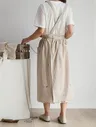 Tablier imperméable brodé en coton lavé avec poches pour… – vue 6