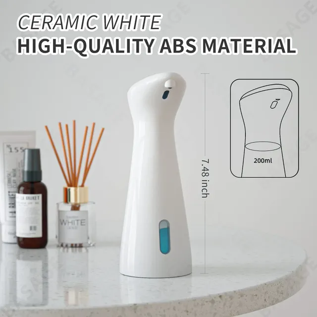 Distributeur automatique de savon à capteur blanc – vue 2