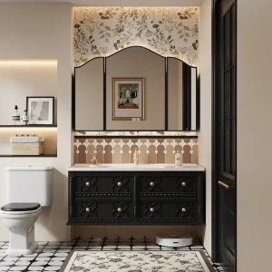 Miroir esthétique moderne salle de bain armoire de rangement Vintage flottant salle de bain armoire flottant luxe Gabinete meubles à la mode Miroir esthétique moderne salle de bain armoire de rangement Vintage flottant salle de bain armoire flottant luxe Gabinete meubles à la mode