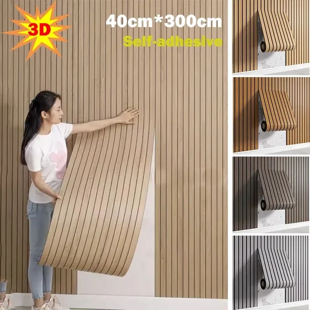 Panneaux muraux à grille texturée auto-adhésifs 3D